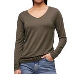 Pieces T Shirt Manches  ongues /Doré Femme Pieces Billo. Coloris disponibles : Vert