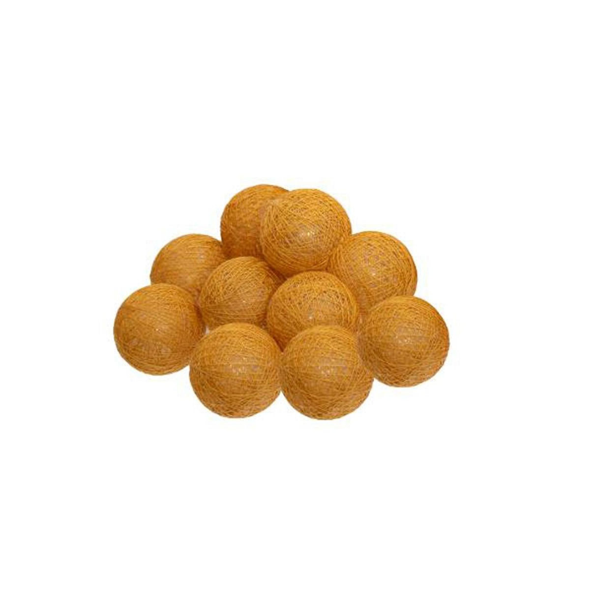 ATMOSPHERA Guirlande Led  10 Boules  165cm Jaune Moutarde