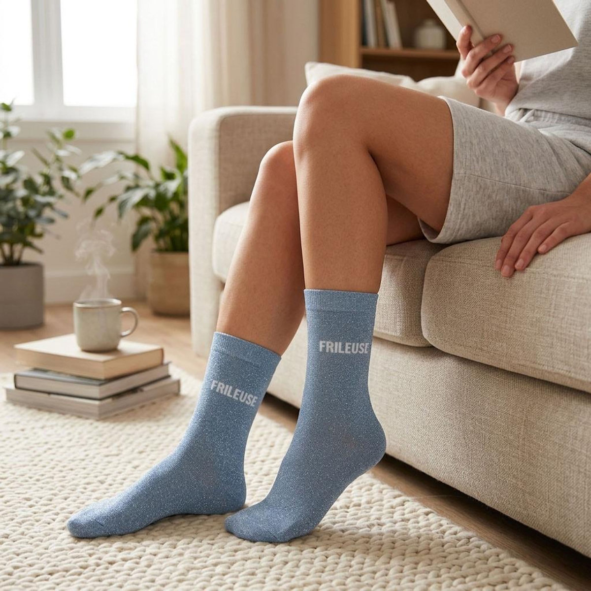 OZABI Chaussettes Femme Lurex Message Humoristique