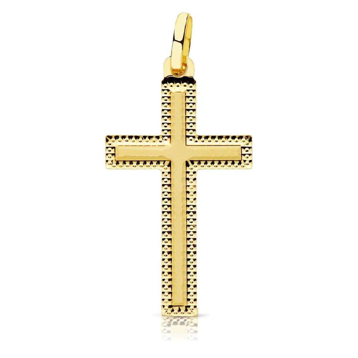 L'ATELIER D'AZUR Pendentif - Médaille Croix Or 18 Carats 750 Jaune - Chaine Offerte