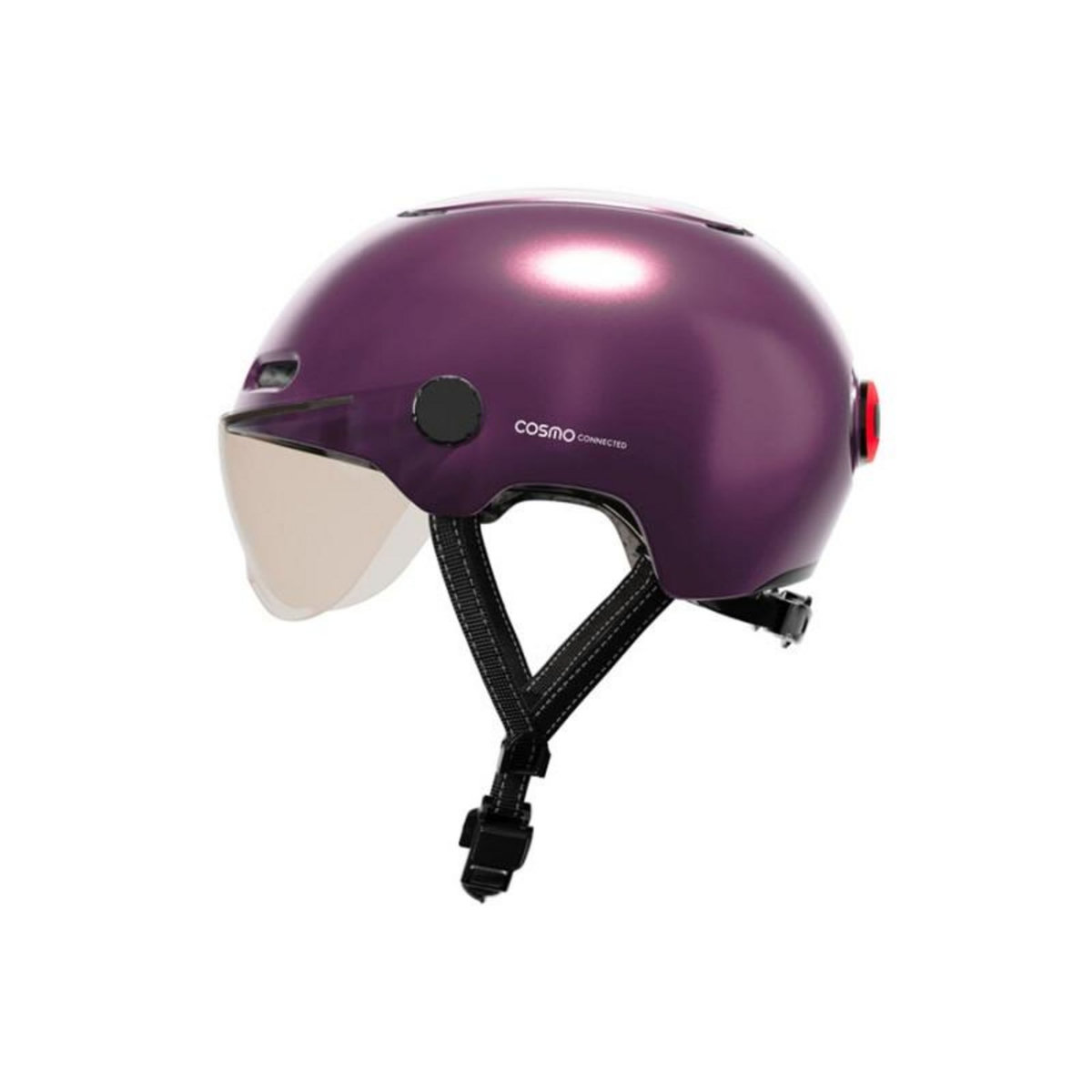 COSMO CONNECTED Casque vélo Cosmo Connected Fusion+ Violet Brillant Metallise