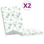 Voir la diapositive 2 : VIDAXL Coussins de chaise longue lot de 2 motif de feuilles