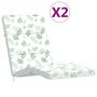 Voir la diapositive 2 : VIDAXL Coussins de chaise longue lot de 2 motif de feuilles