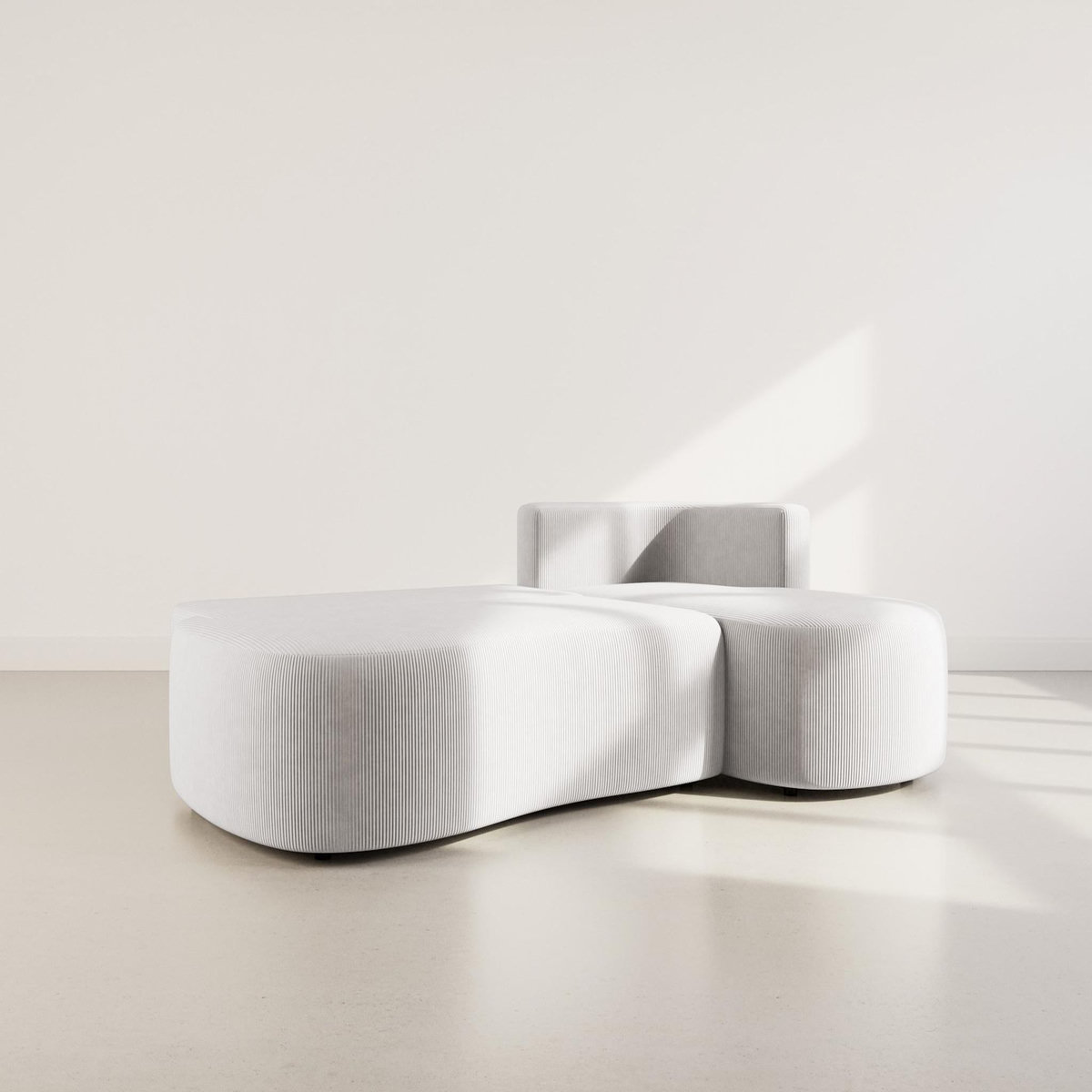 LISA DESIGN Mahina - canapé d'angle droit 4 places convertible avec coffre en velours côtelé