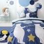 FUTURE HOME coussin coton bleu avec ours blanc 40x40cm kids