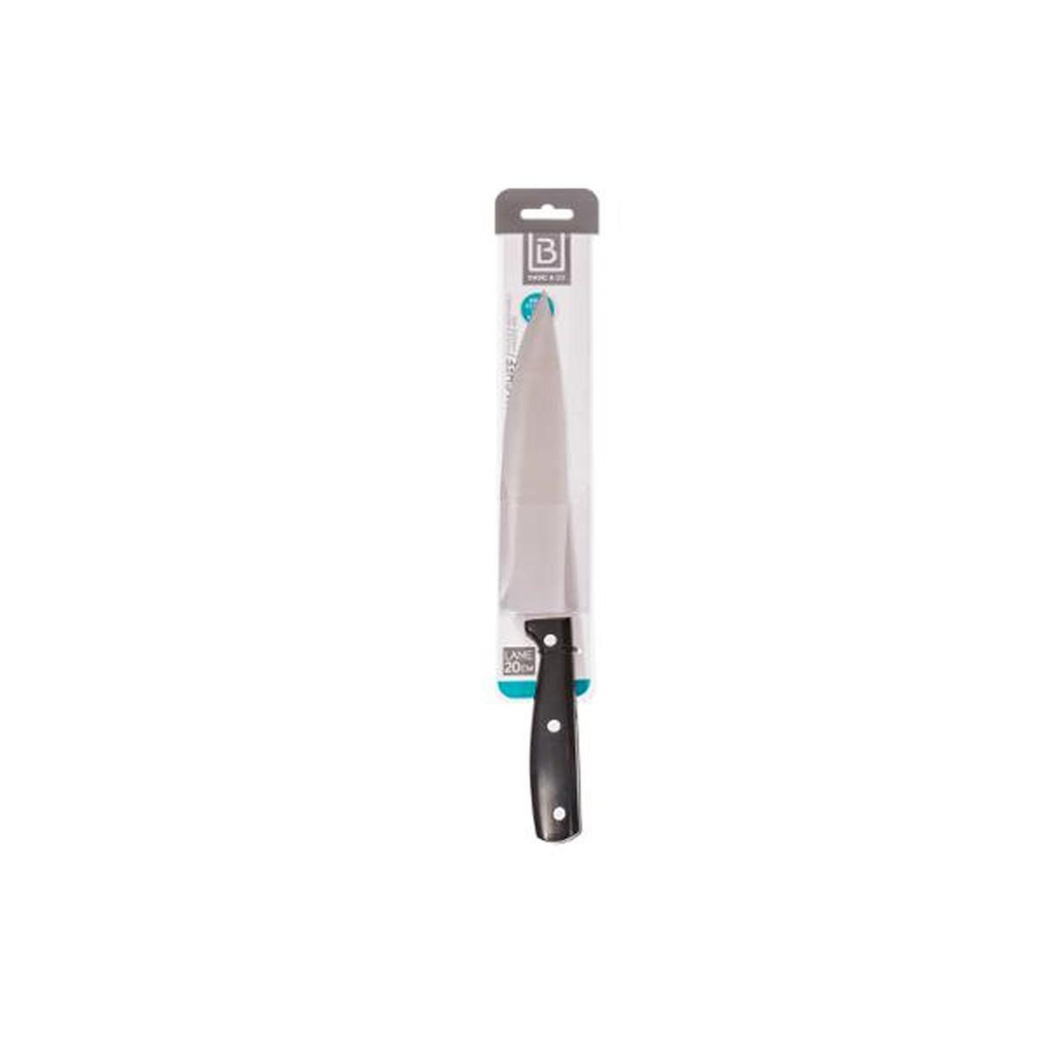 Voir la diapositive 3 : B BASIC & CO Couteau de chef  dice  inox 32cm noir