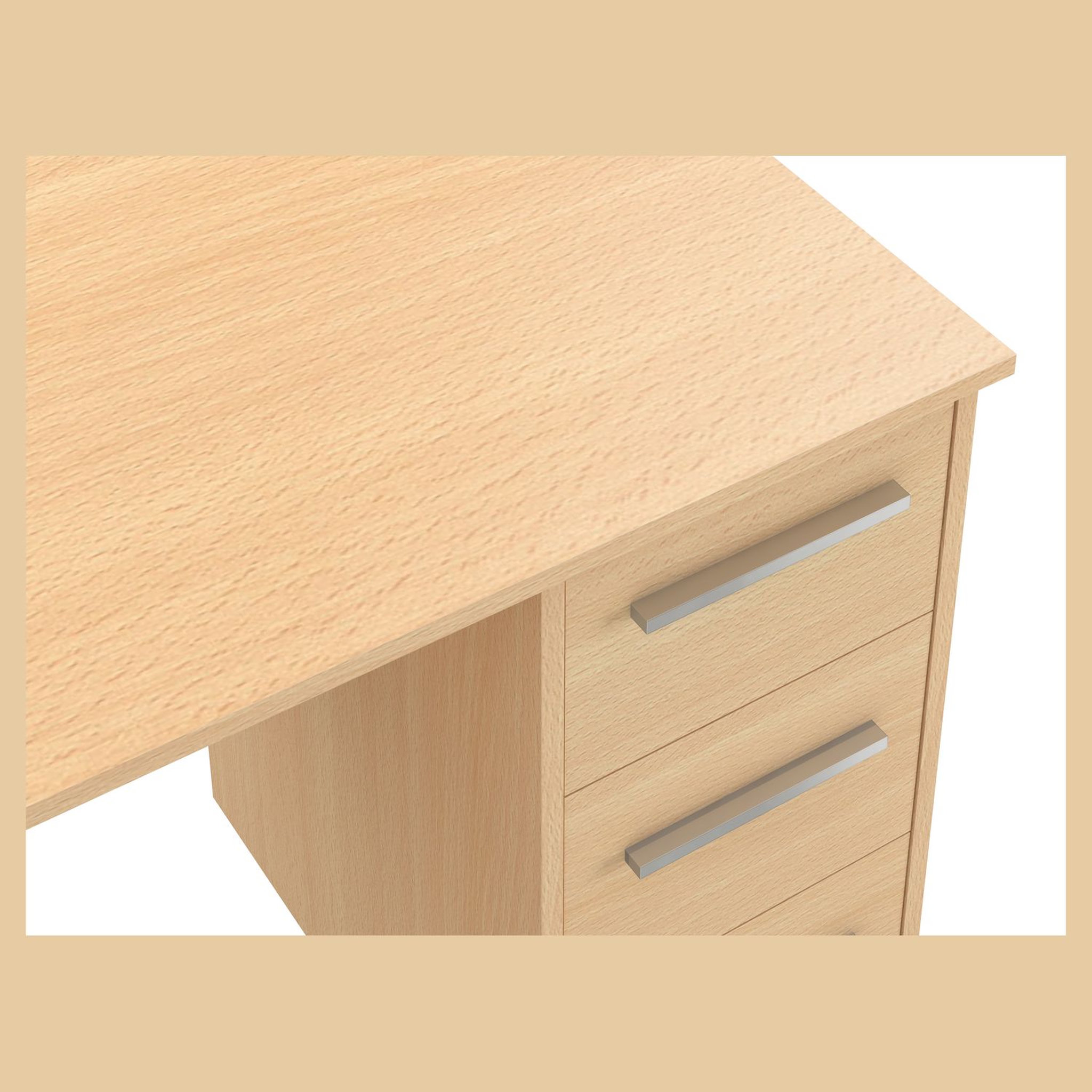 Voir la diapositive 7 : Bureau droit L110 3 tiroirs ANITA