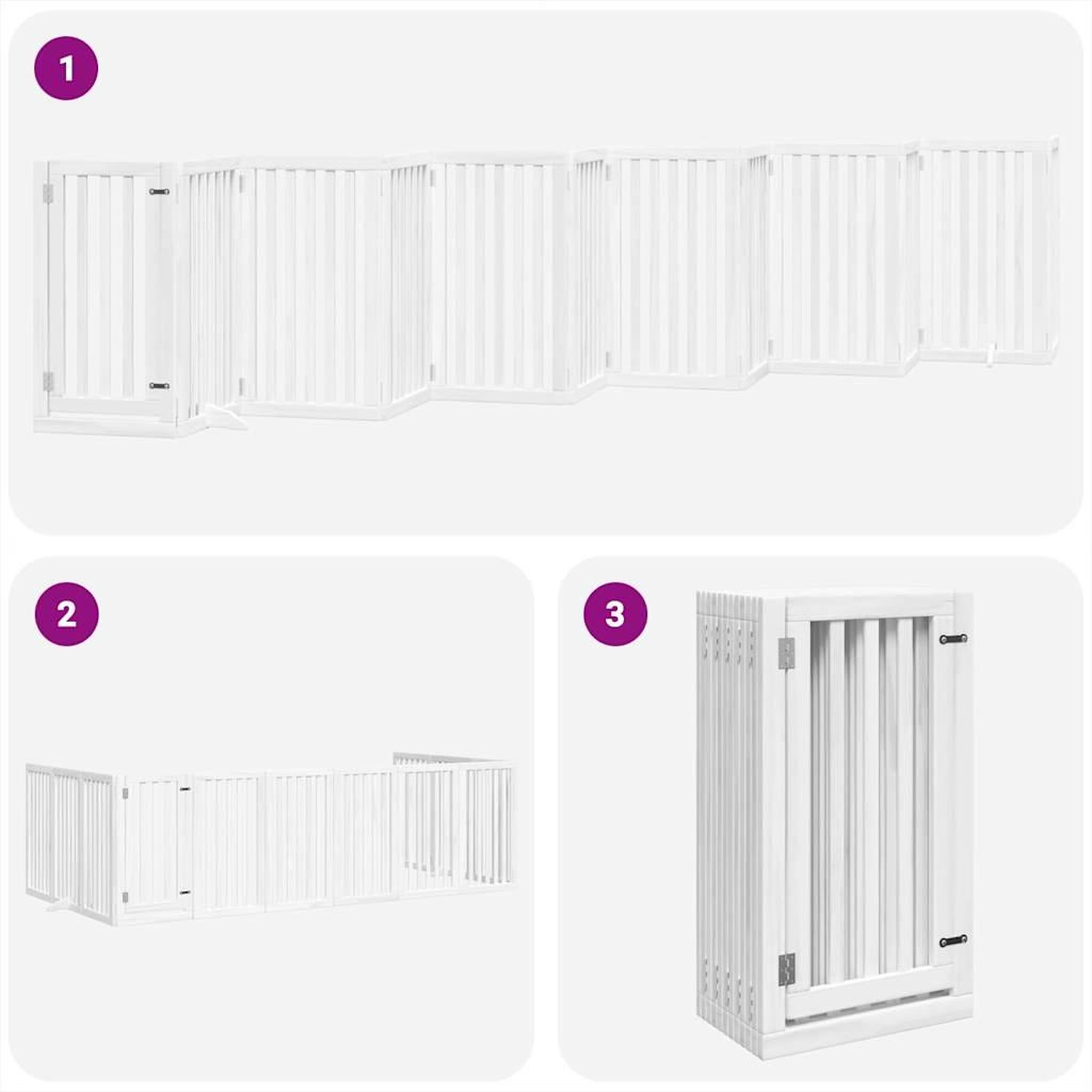 Voir la diapositive 5 : VIDAXL Barriere pour chien porte pliable 12 panneaux bois de peuplier