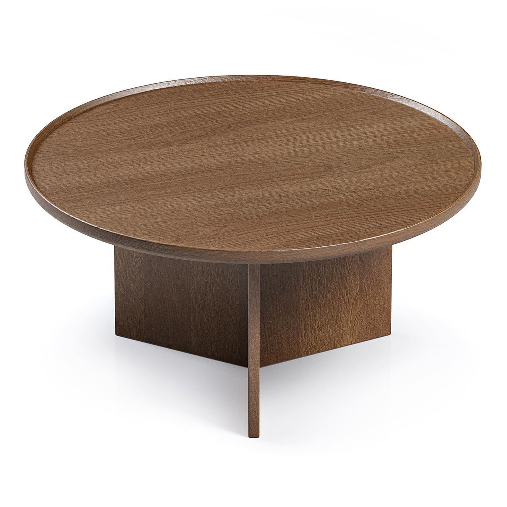 Paris Prix Table basse ronde  cala  83cm noyer