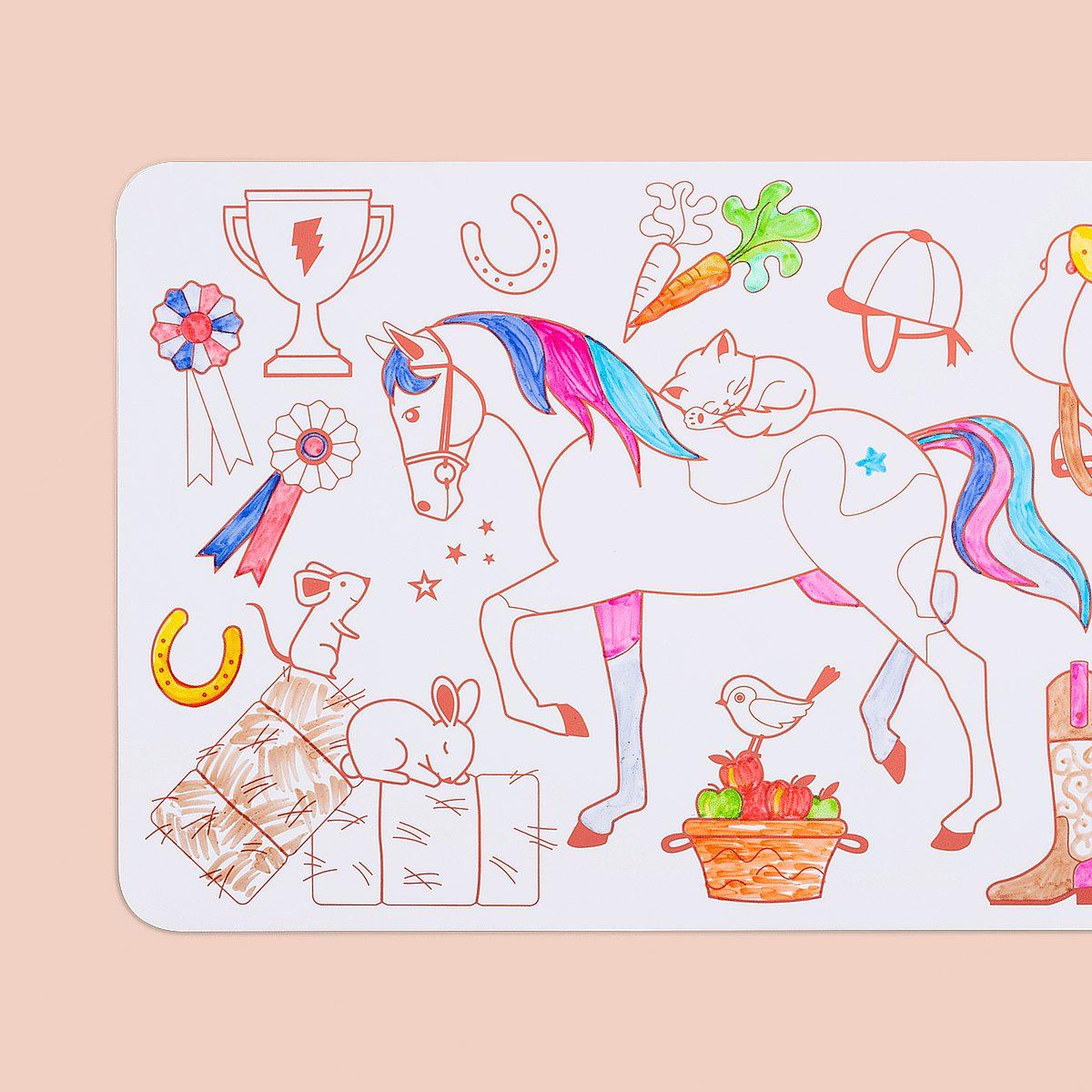 Voir la diapositive 2 : SUPER PETIT Mini playmat en silicone pony club