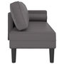 Voir la diapositive 4 : VIDAXL Chaise longue avec coussins gris similicuir