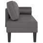 Voir la diapositive 4 : VIDAXL Chaise longue avec coussins gris similicuir