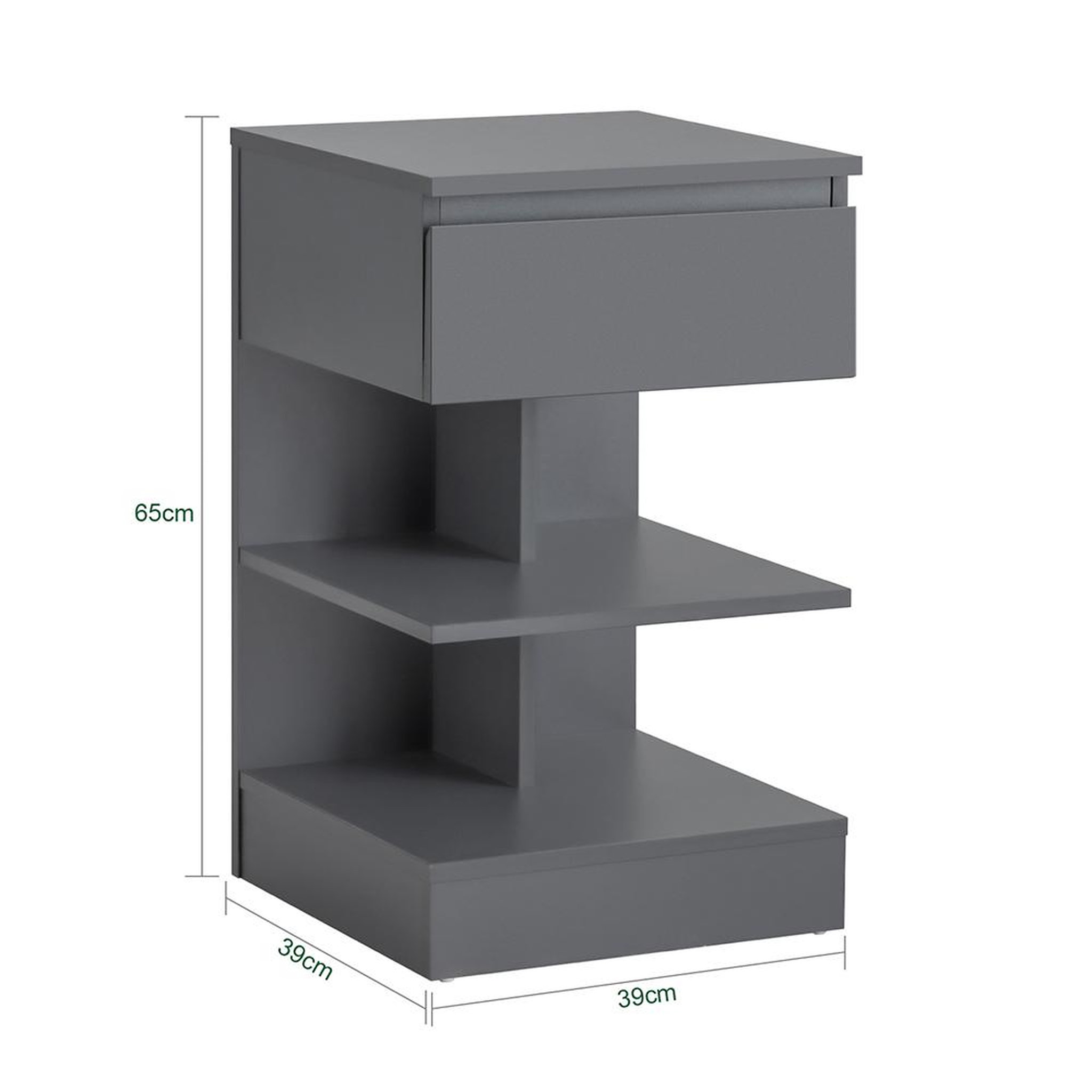 Voir la diapositive 3 : SOBUY SoBuy - Lot De 2 Tables De Chevet à 1 tiroir - Moderne - FBT49X2
