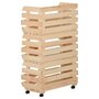 Voir la diapositive 4 : VIDAXL Chariot a legumes 37x30x80 cm Bois de pin solide