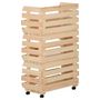 Voir la diapositive 4 : VIDAXL Chariot a legumes 37x30x80 cm Bois de pin solide