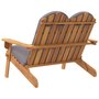 Voir la diapositive 5 : VIDAXL Banc de jardin Adirondack et coussins 126 cm bois massif acacia