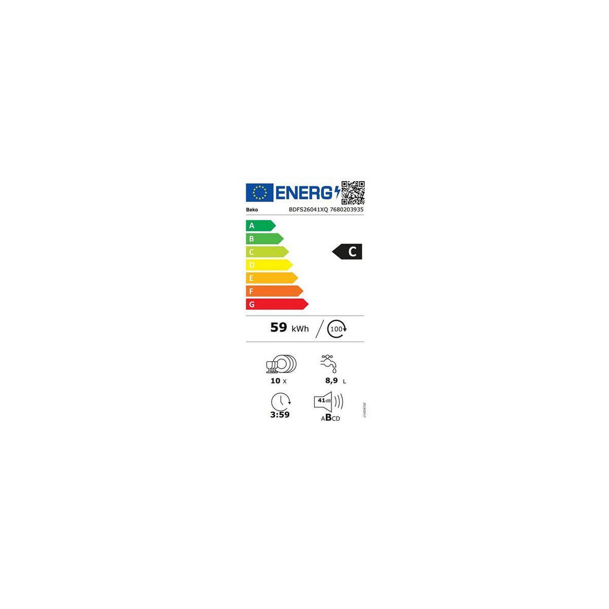 Voir la diapositive 6 : Beko Lave vaisselle 45 cm BDFS26041XQ
