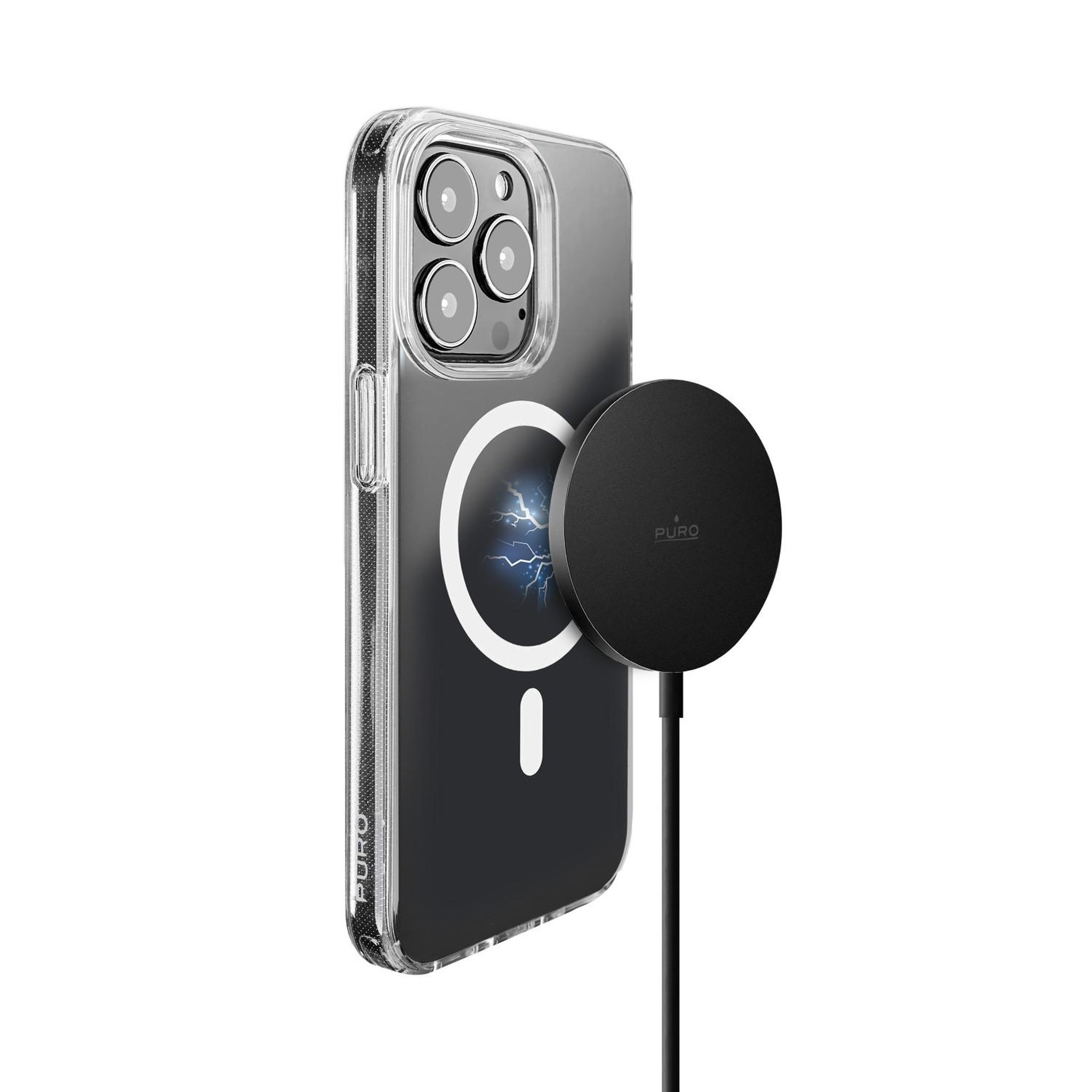 Voir la diapositive 2 : Puro PURO CUSBCMAG1BLK chargeur d'appareils mobiles Smartphone Noir USB Recharge sans fil Intérieure