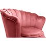 Voir la diapositive 4 : Habitat et Jardin Fauteuil velours  Floria  - 70 x 73 x 76 cm - Rose