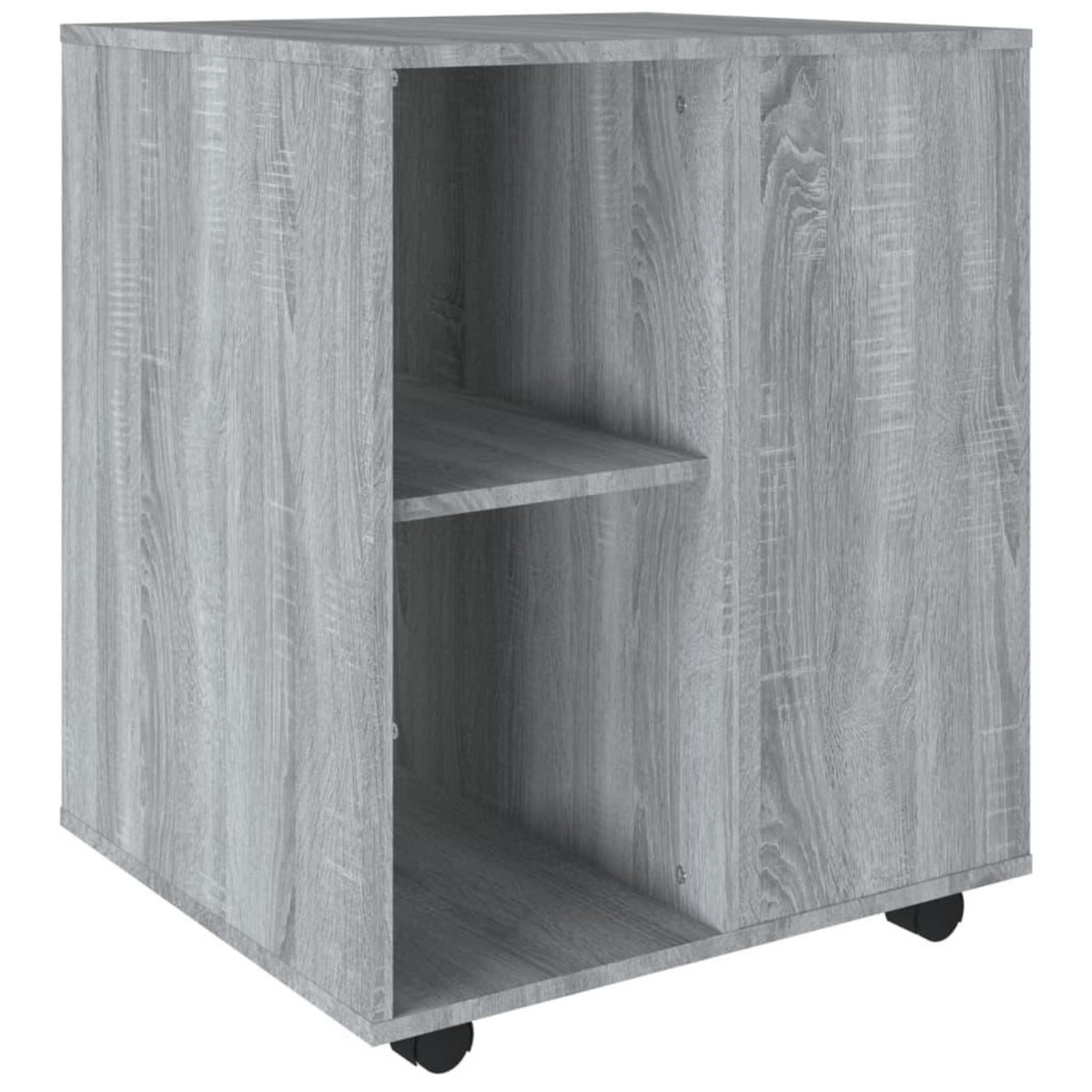 VIDAXL Armoire roulante Sonoma gris 60x53x72 cm Bois d'ingenierie