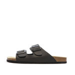 Schott Sandales Noires Lisses Homme Schott Arthur. Coloris disponibles : Noir