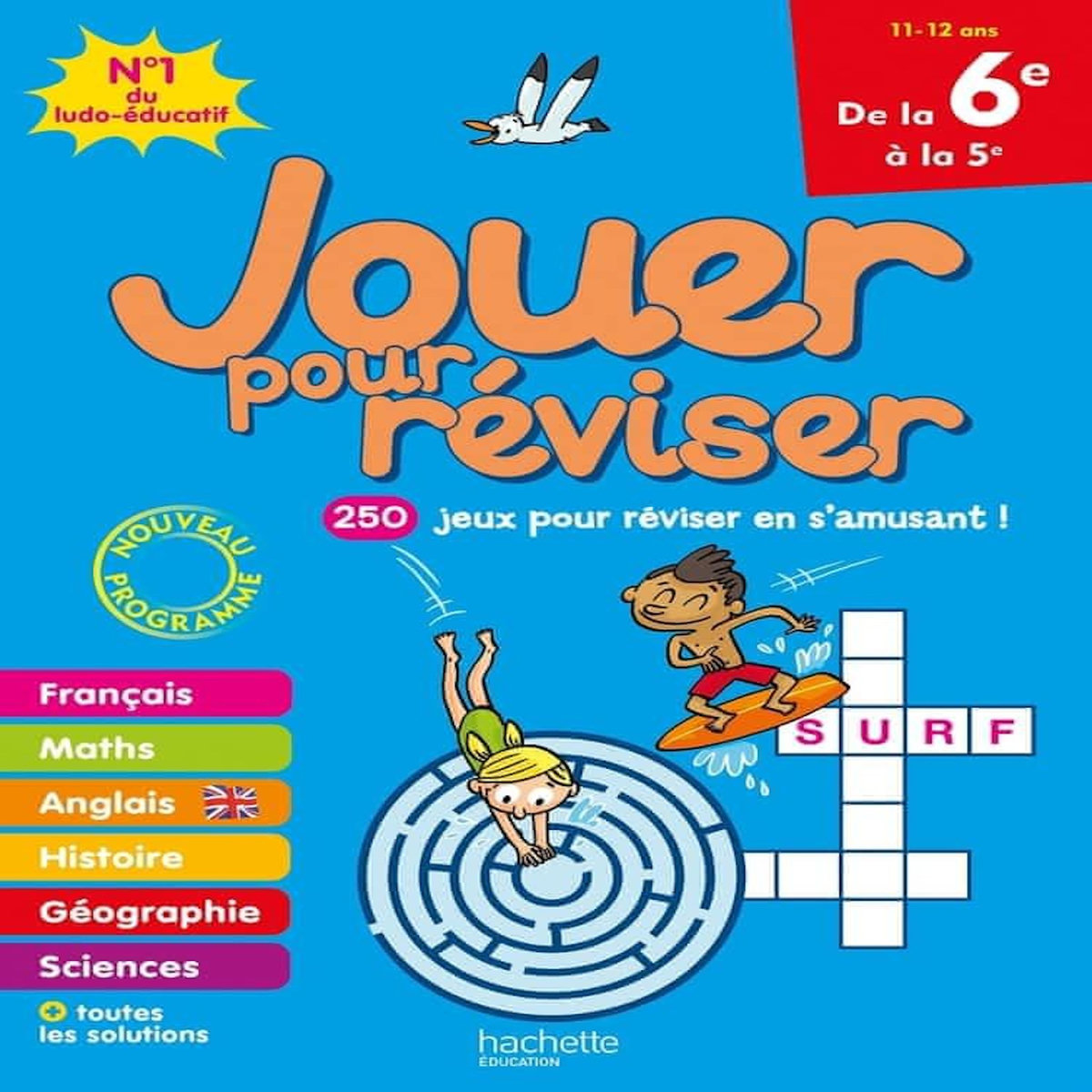 JOUER POUR REVISER DE LA 6E A LA 5E. AVEC UN CRAYON, EDITION 2020, Lecreux Michèle