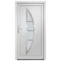 Voir la diapositive 3 : VIDAXL Porte d'entree Blanc 108x208 cm PVC