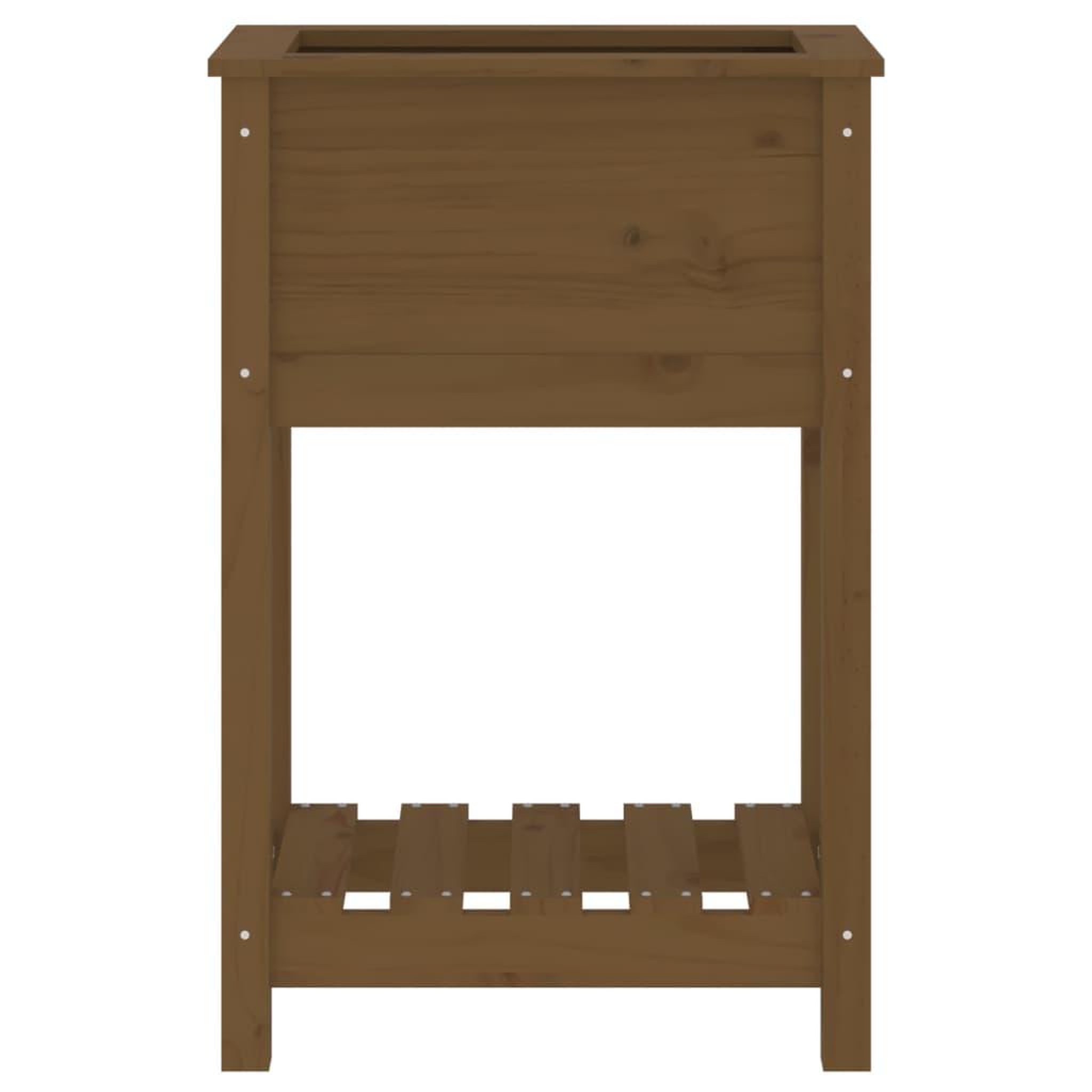 Voir la diapositive 5 : VIDAXL Jardiniere avec etagere Marron miel 54x34,5x81 cm Bois de pin