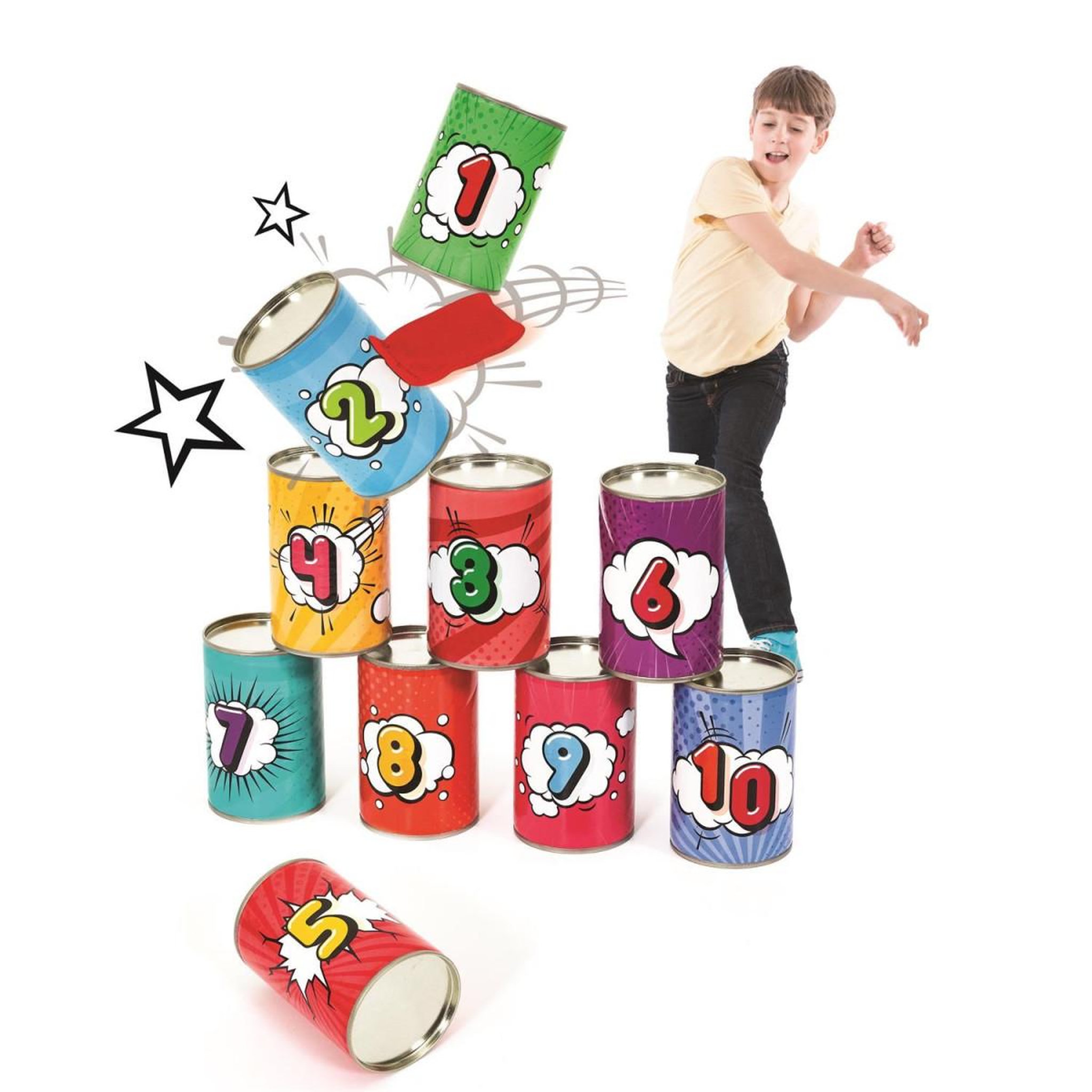Voir la diapositive 3 : Jeux 2 momes Jeu Enfant Chamboule Tout  3 Balles  10cm Multicolore