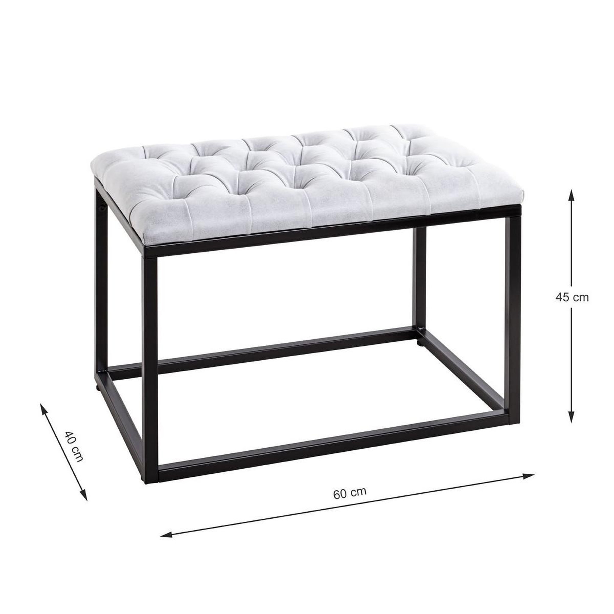 Voir la diapositive 5 : Paris Prix Tabouret design  olmida  60cm gris & noir