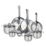 ELO Ensemble de 3 Poêles de cuisson 24, 28 et 32 cm et 4 faitouts 12, 14, 16 et 20 cm Elo Profi Brillant