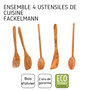 Voir la diapositive 4 : Fackelmann Ensemble de couverts à salade, cuillères et spatule Fackelmann Édition Bois d'olivier