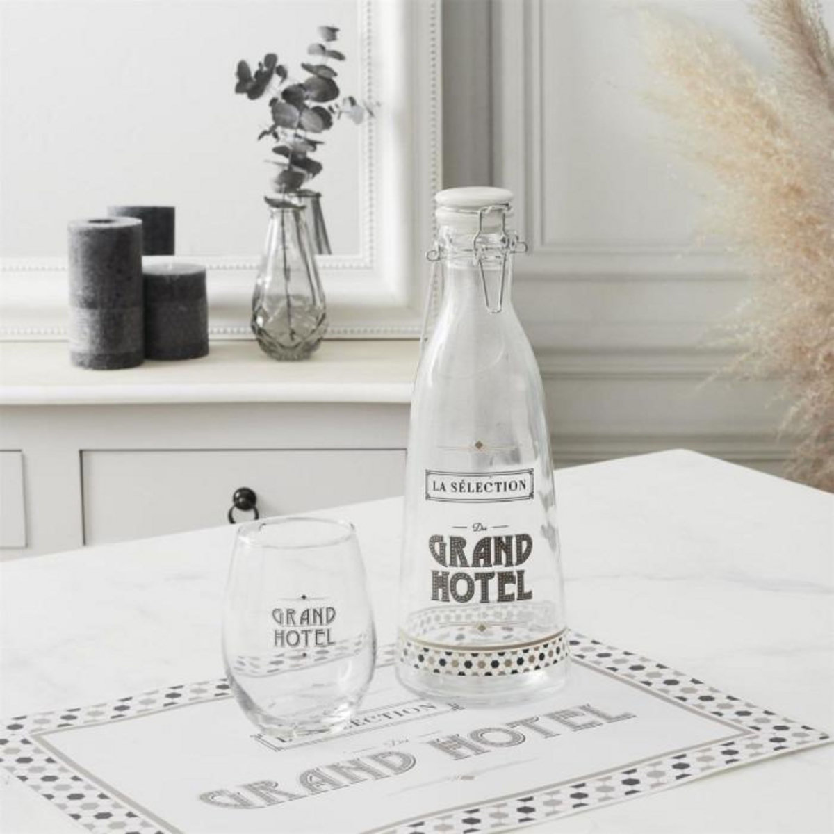 Paris Prix Bouteille en Verre  Grand Hôtel  1L Transparent