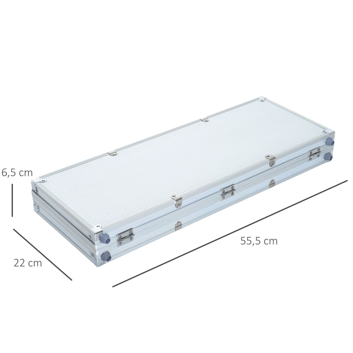 HOMCOM Mallette professionnelle de Poker 500 jetons 2 jeux de cartes 5 dés bouton dealer 2 clés alu