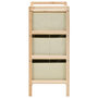 Voir la diapositive 3 : VIDAXL Etagere de rangement 3 paniers Tissu Bois de cedre Beige