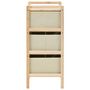 Voir la diapositive 3 : VIDAXL Etagere de rangement 3 paniers Tissu Bois de cedre Beige