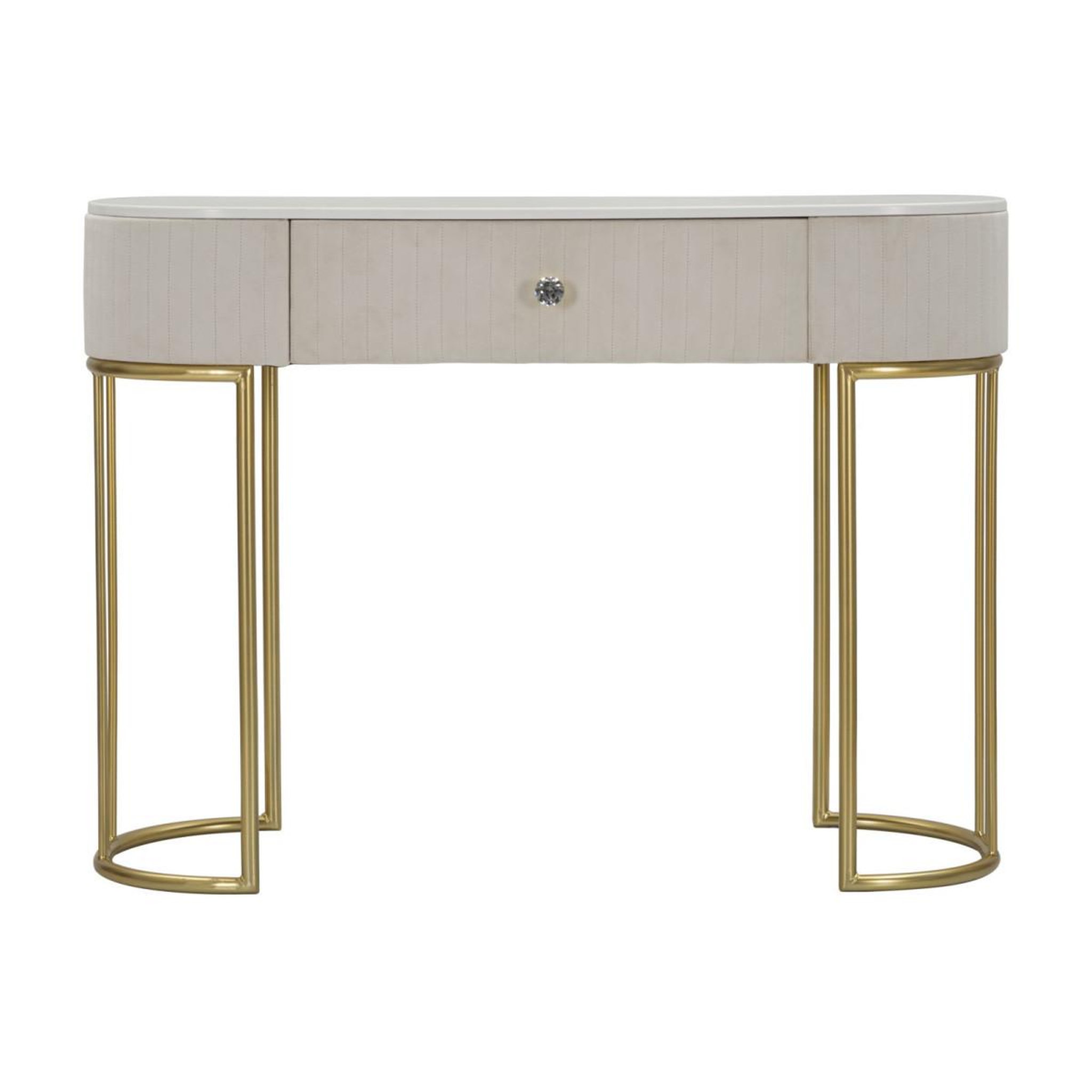 Voir la diapositive 2 : Paris Prix Console Design Effet Marbre  Montpellier  100cm Crème & Or