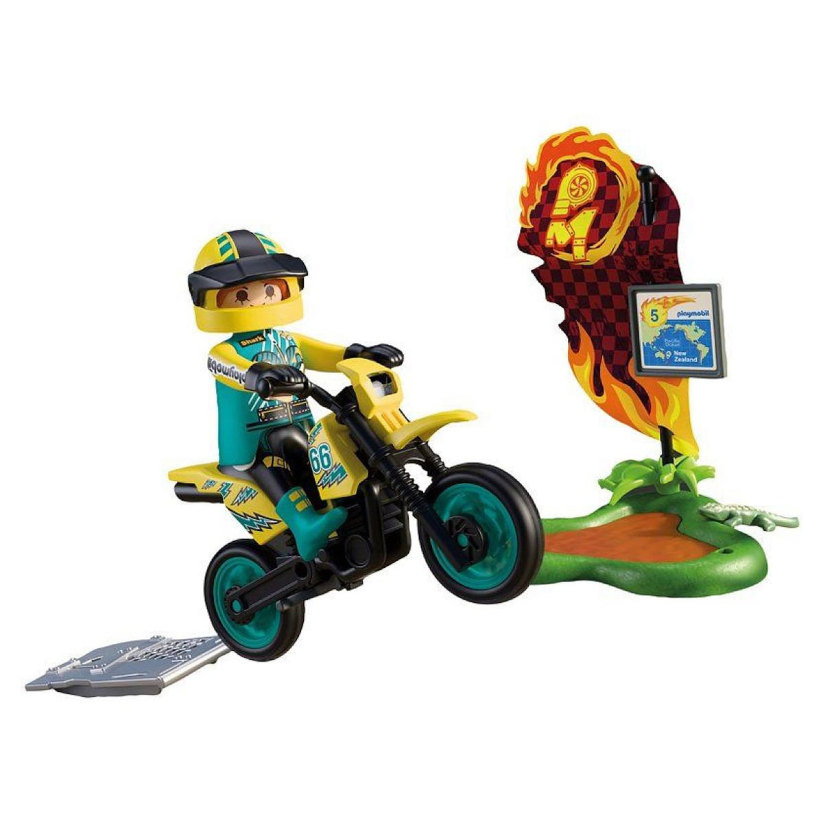 PLAYMOBIL 72065 Motocross rider  and  accessoires