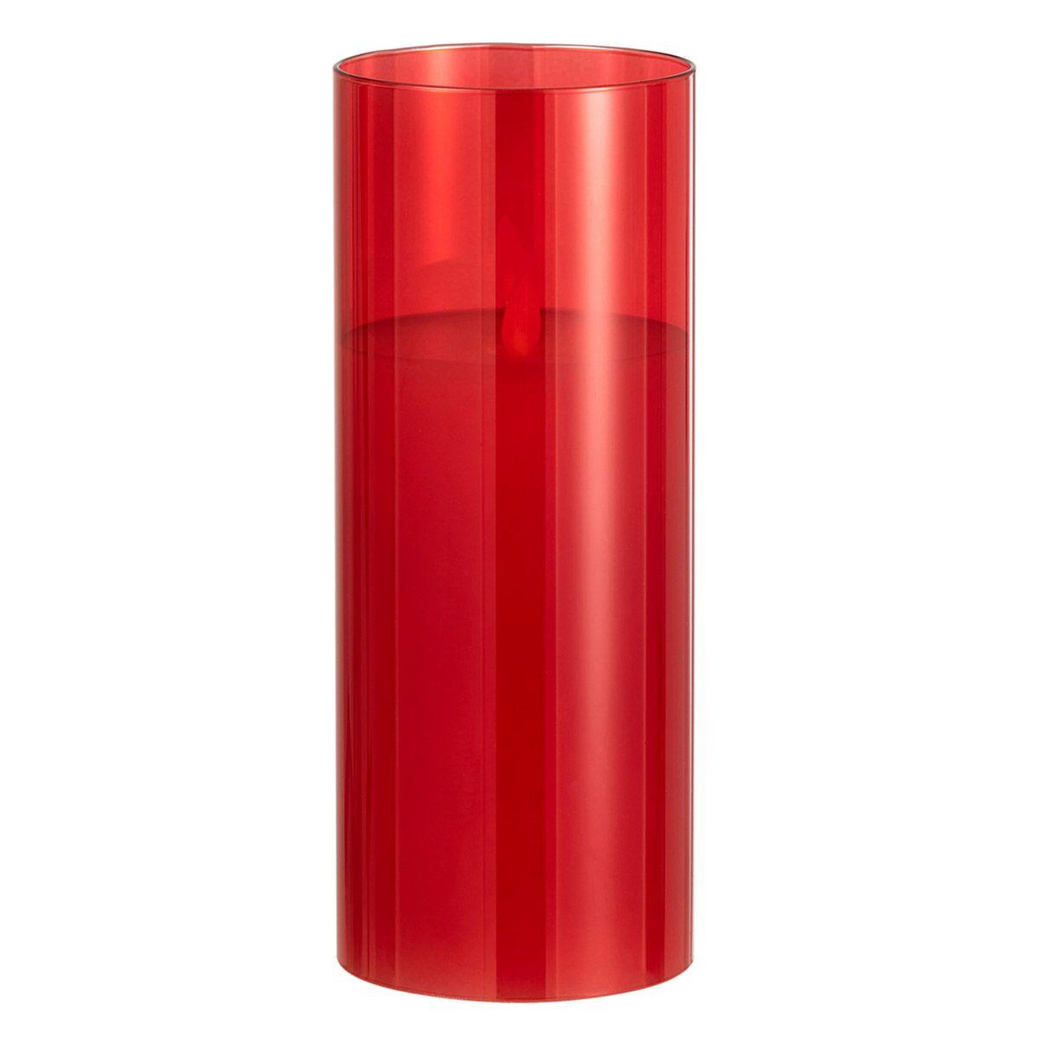 J-LINE Lampe à poser led  brillante  25cm rouge