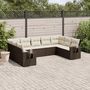 Voir la diapositive 1 : VIDAXL Salon de jardin avec coussins 9 pcs marron resine tressee