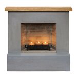 CENTRALE BRICO Cheminée électrique à bougies parfumées - ROLF Zenflame - Effets flammes et crépitement - Gris