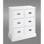 Voir la diapositive 2 : Paris Prix Commode 6 Tiroirs  Lavido  75cm Blanc Laqué