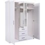 Voir la diapositive 6 : Armoire en  pin massif  3 tiroirs 3 portes +  miroir L140cm  GERALD
