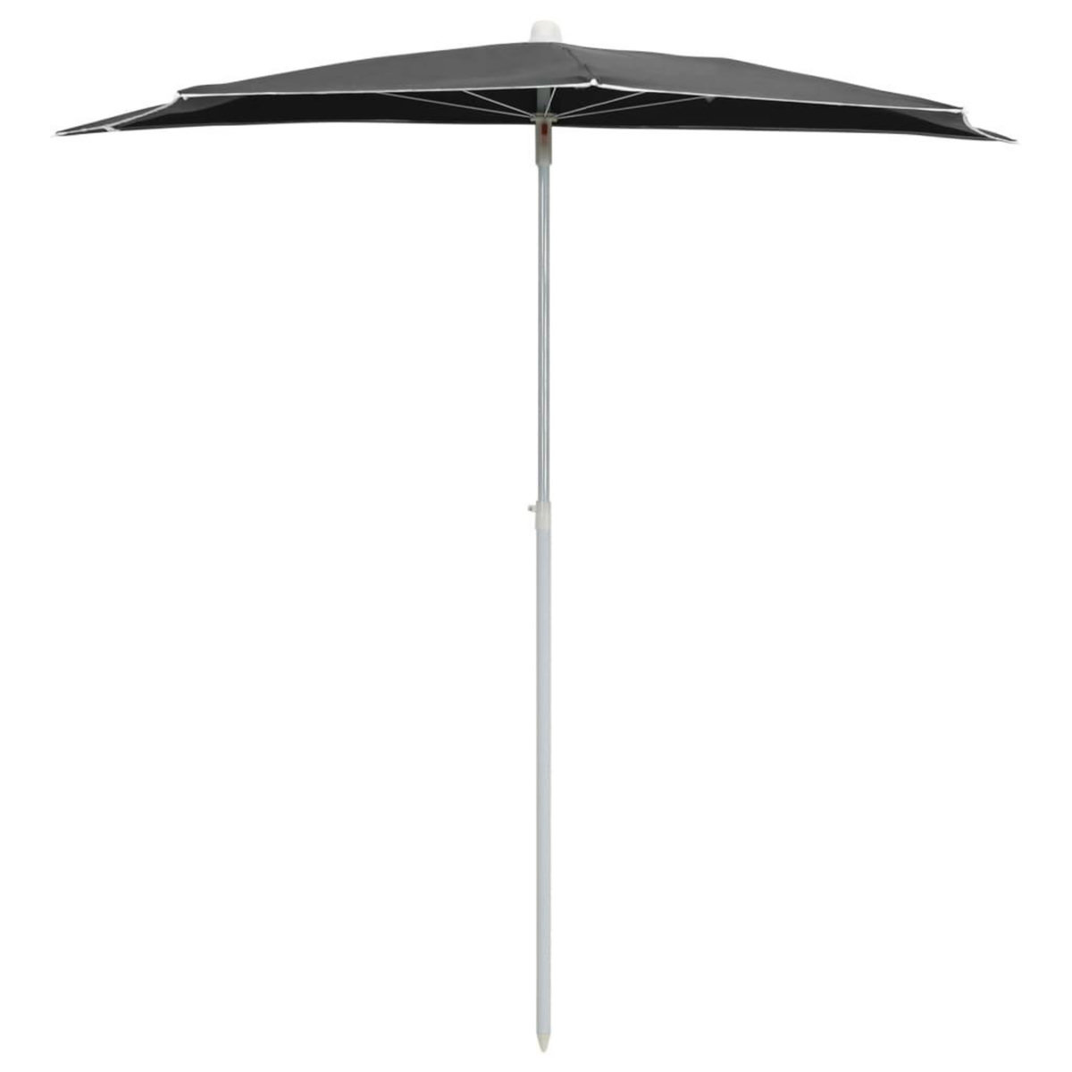 VIDAXL Demi-parasol de jardin avec mat 180x90 cm anthracite