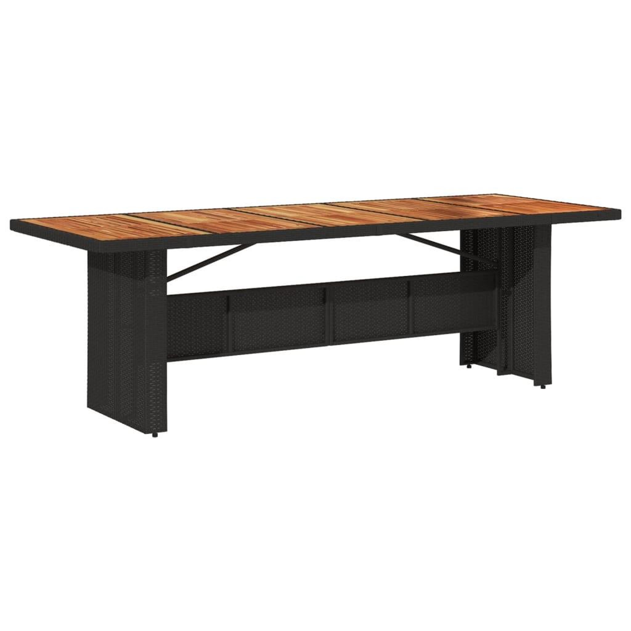 Voir la diapositive 4 : VIDAXL Ensemble a manger de jardin 9pcs coussins noir resine tressee