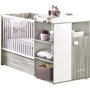 Voir la diapositive 1 : SAUTHON Lit Combiné - 120x60cm - Evolutif en 90x190cm - Babyprice Smile - Chene silex