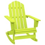 VIDAXL Chaise a bascule de jardin Adirondack bois de sapin massif vert