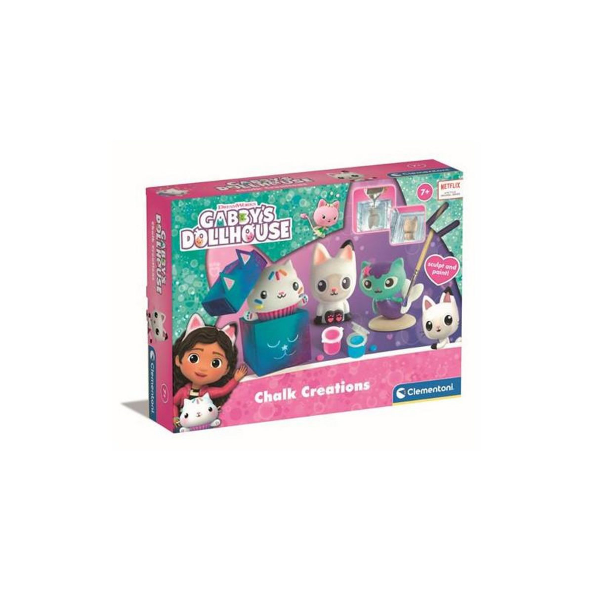 CLEMENTONI Jeu créatif Clementoni Créations en plâtre Gabby s Dollhouse