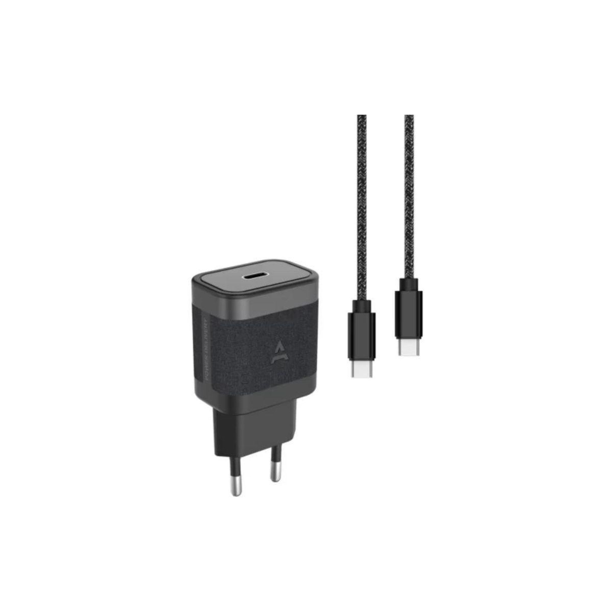 Voir la diapositive 1 : ADEQWAT Chargeur + câble 30W Power Delivery USB-C + Cable USB-C