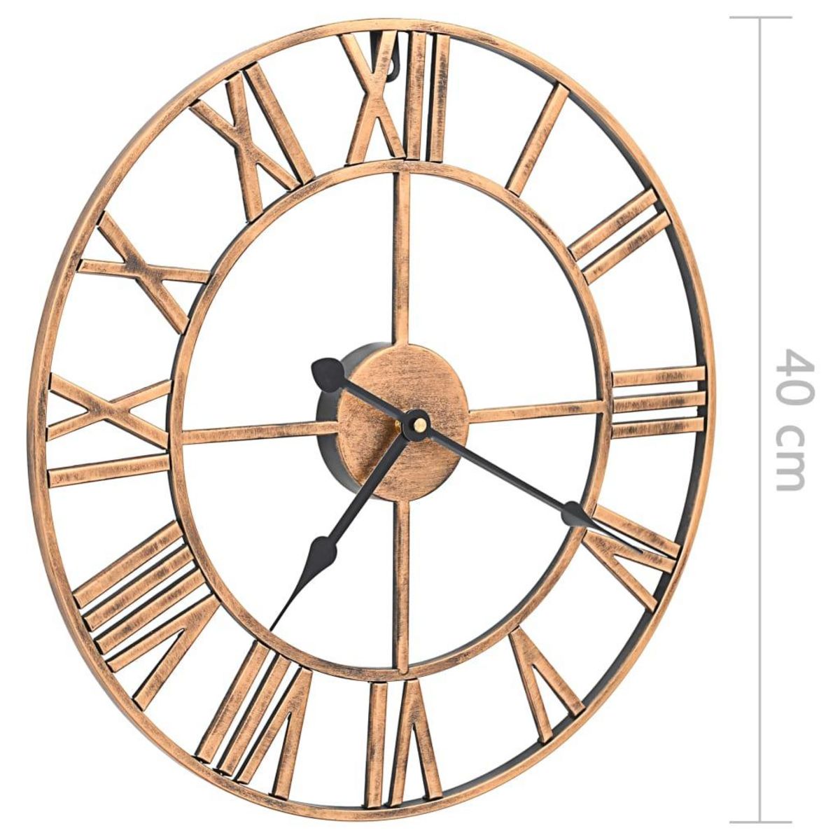 VIDAXL Horloge murale Metal 40 cm Dore